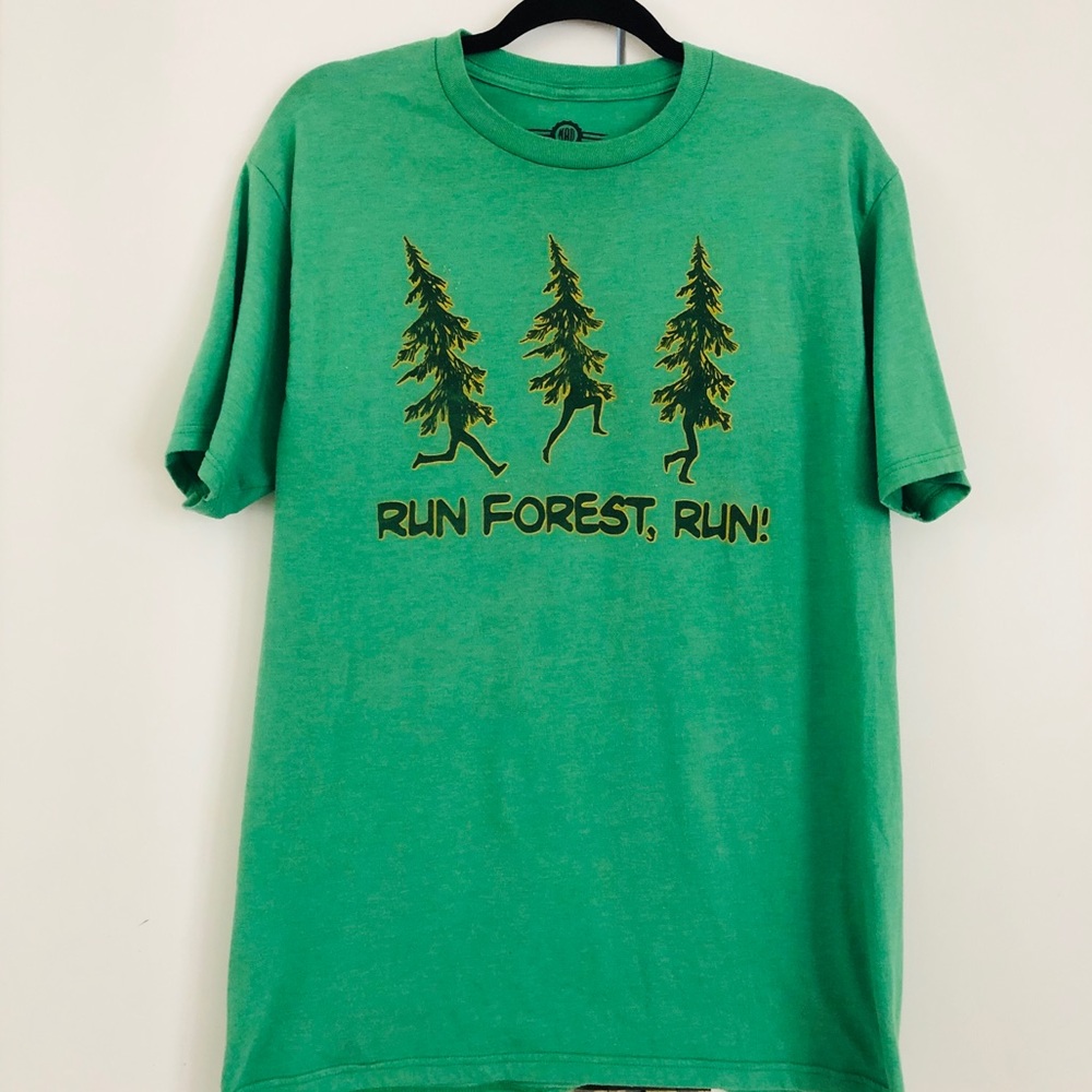 Mad Run Forest, Run! Green Short Sleeve Tee